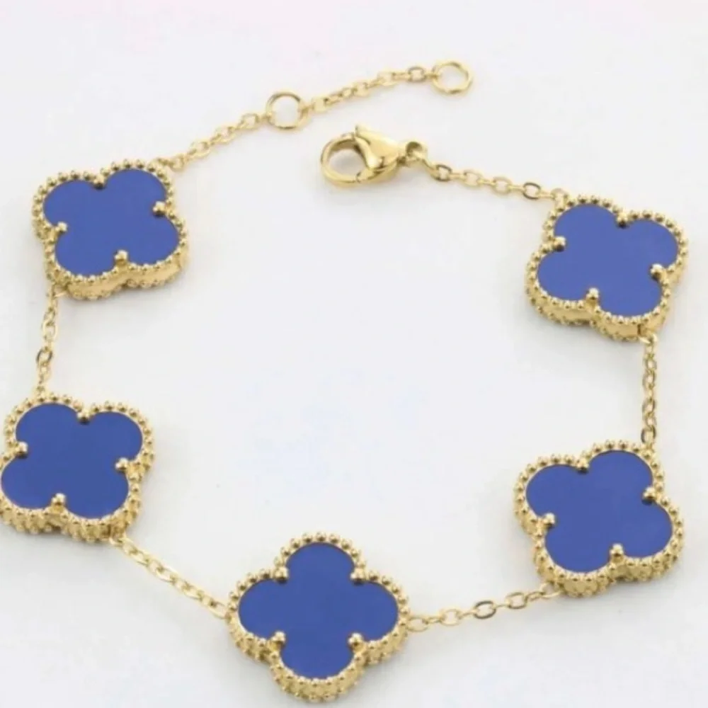 Dark Blue & Gold Clover Bracelet (2001)
